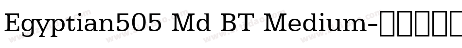Egyptian505 Md BT Medium字体转换